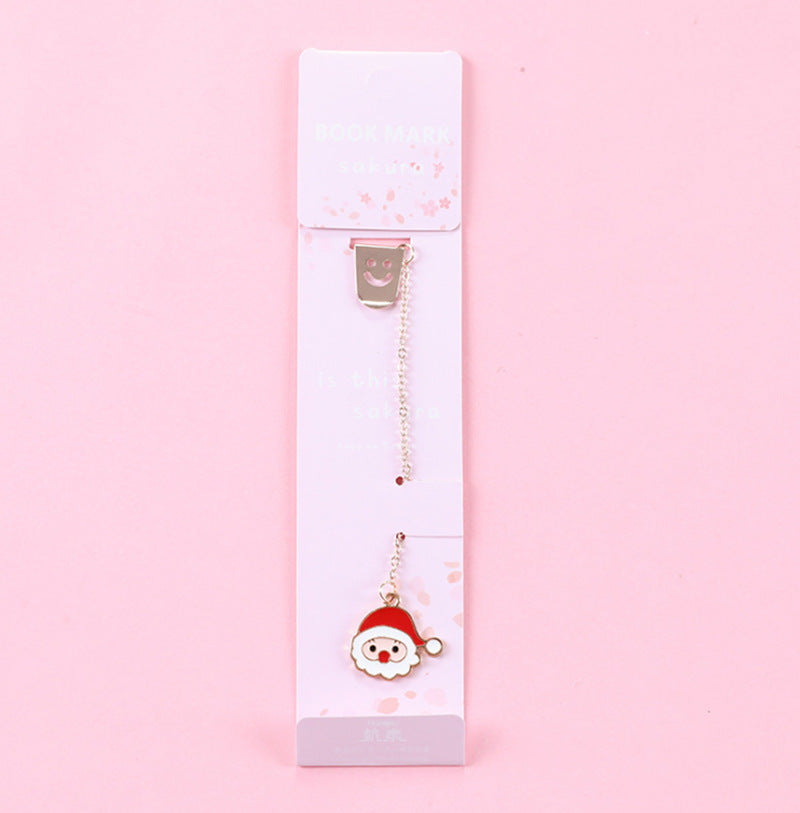 Creative Cute Christmas Style Pendant Bookmark
