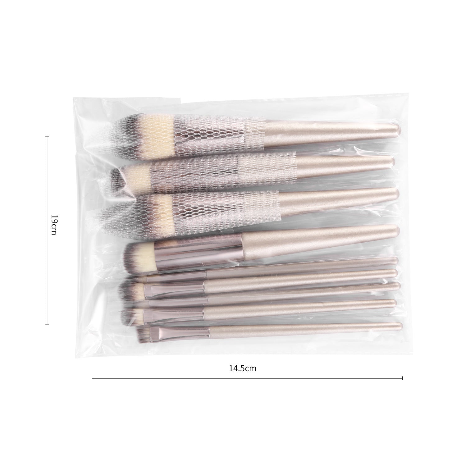 Wooden Handle Makeup Brush Champagne Gold