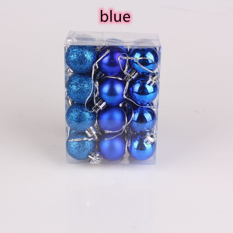 Plastic Christmas Ball Glossy Matt Powder Ball Mix