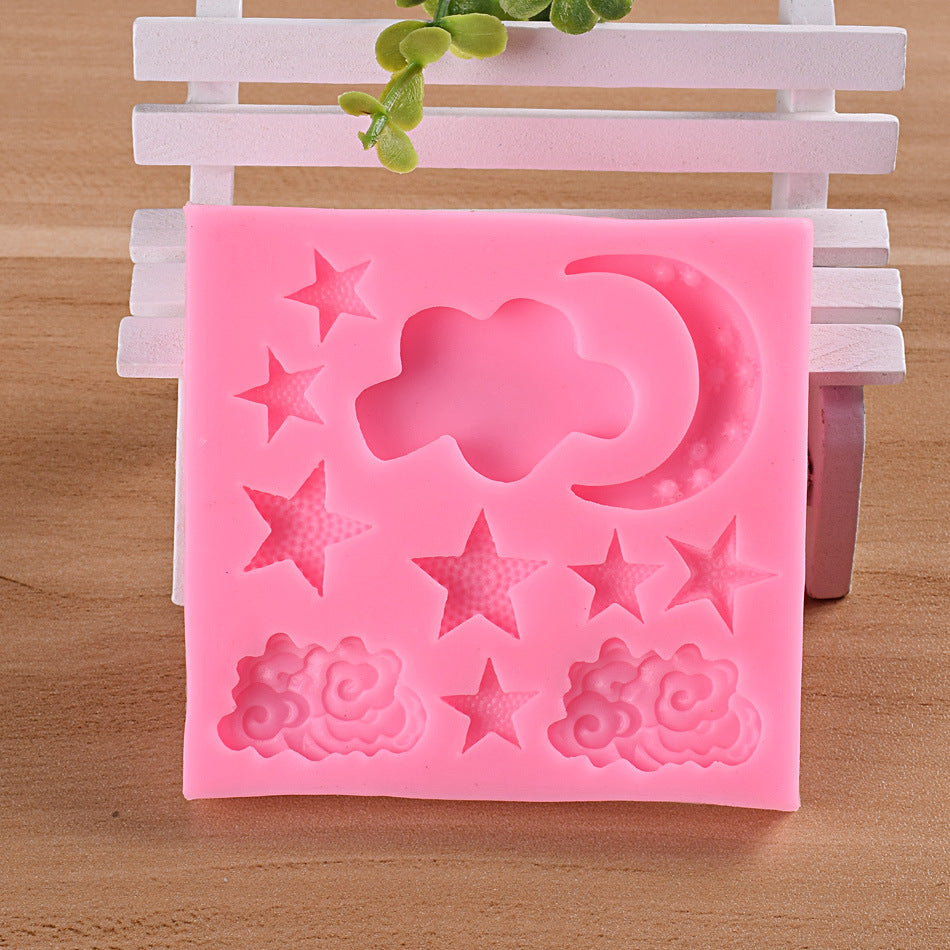 Cloud Moon Star Cake Silicone Fondant Mould