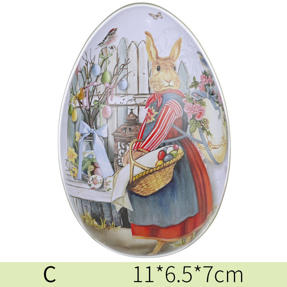 New Easter Decorative Tinplate Egg Creative Tin Box