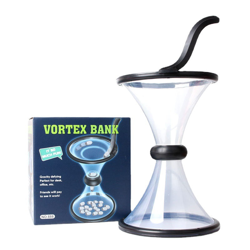 Pressure Relieving Vortex Bank Watch Money Defy Gravity Circling Around When Saving Loose Coins Funnel Shape Piggy Bank