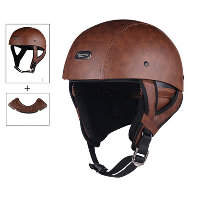 Personalized Retro Pedal Battery Motorcycle Helmet