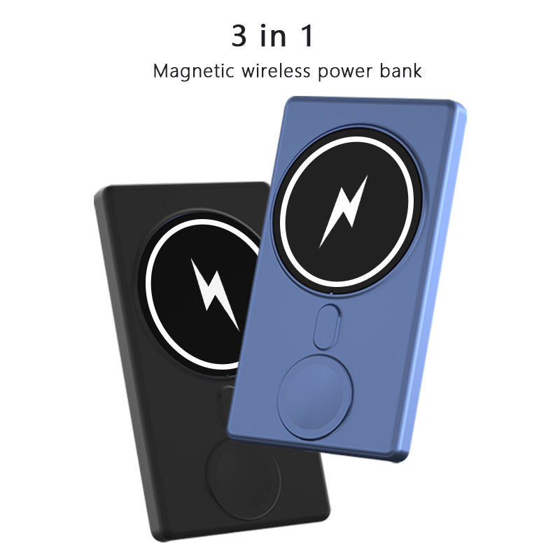 Three-in-one Magnetic Wireless Charging Power Bank