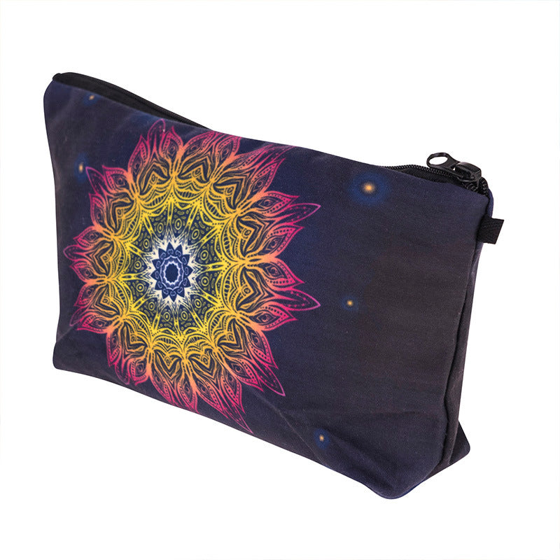 Digital Printing Mandala Cosmetic Bag European And American Fashion Hand Storage Wash Bag