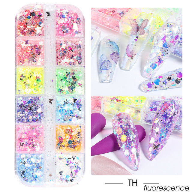 Nail Sequins Internet Celebrity Angel Fairy Pupil Butterfly Irregular Ice