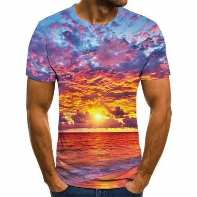 Fashion Casual Round Neck 3D Printed T-shirt