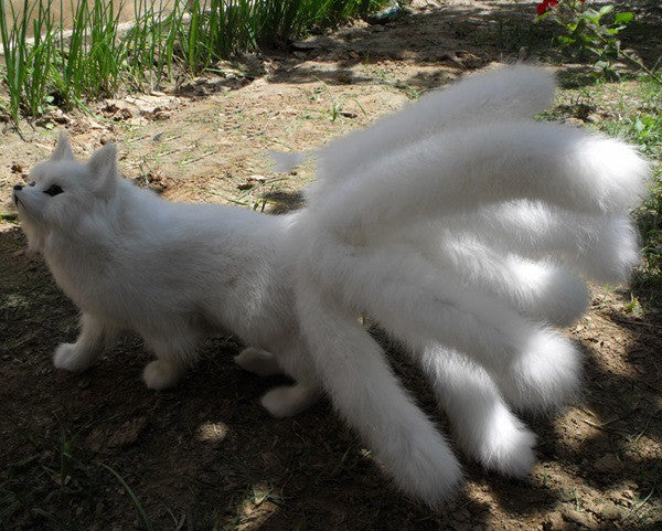 Simulation Nine-tailed Medium Fox Standing White