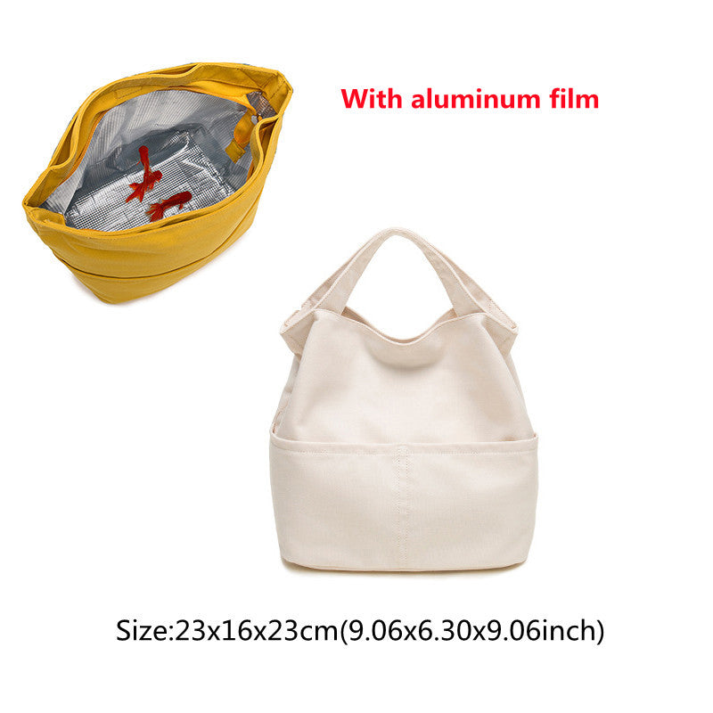 Canvas Eco-friendly Renewable Material Portable Lunch Box Bento Bag