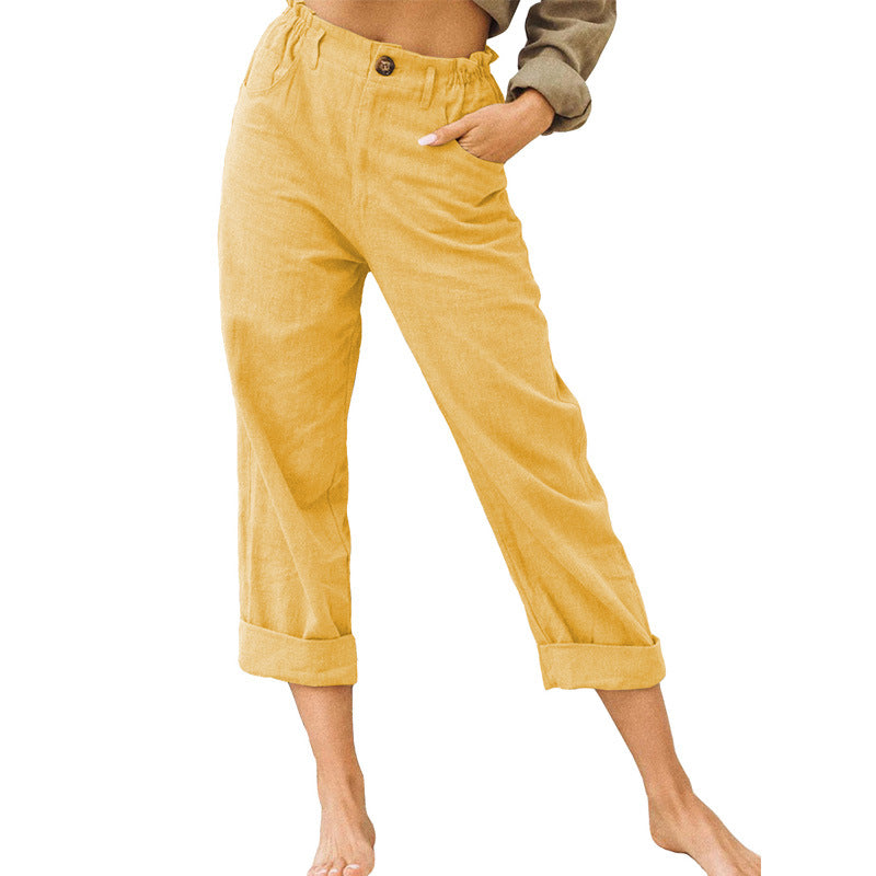 Women's Joggers Pants Fashion High Waist Casual Pants With Pockets