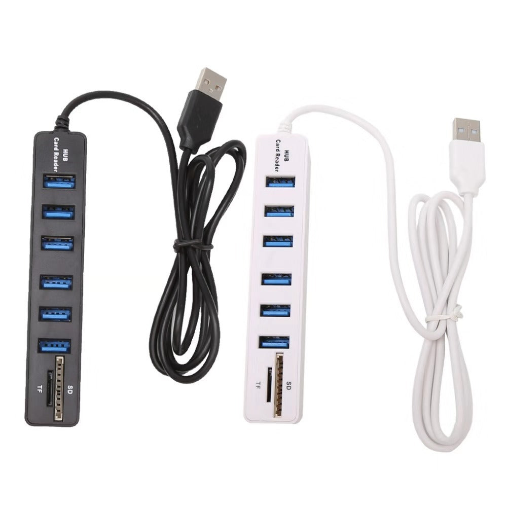 USB Deconcentrator 20 HUB 2 In 1 Card Reader SDTF 6USB 2 Extender HUB Card Reader