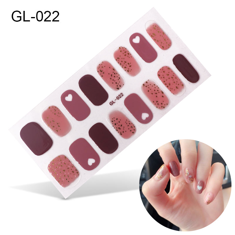 Laser Letters Color Oil Film Nail Stickers