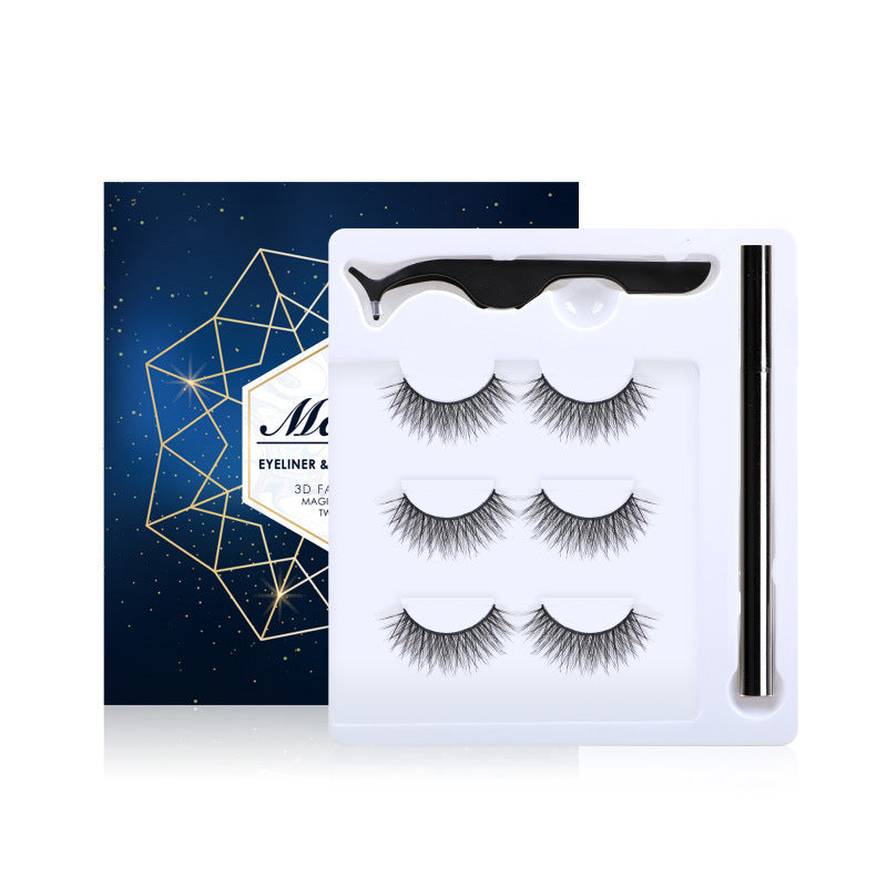 Natural Eyeliner Black Transparent Self-adhesive False Eyelashes