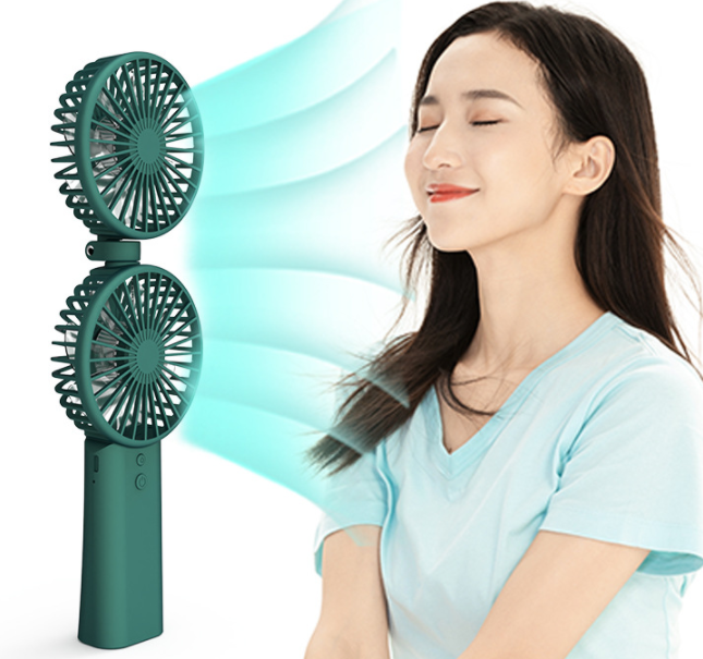 New Portable Handheld Fan Office Desktop Student Multifunctional Silent Hanging Neck Folding Small Electric Fan