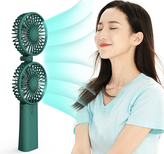 New Portable Handheld Fan Office Desktop Student Multifunctional Silent Hanging Neck Folding Small Electric Fan