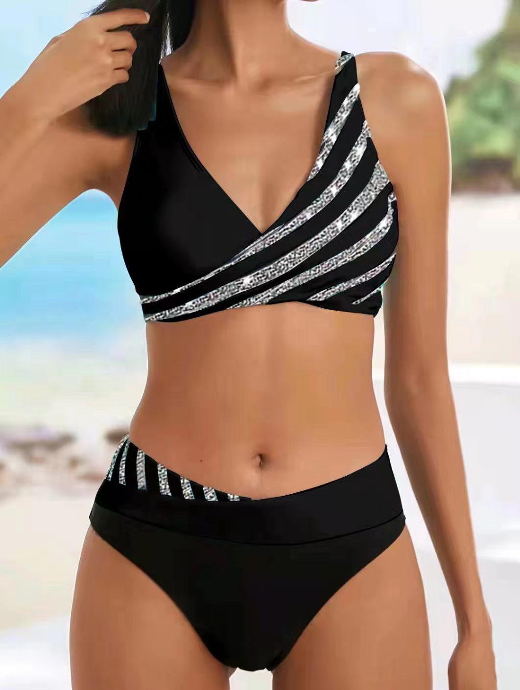 Women's New Style Bikini European And America Split Print Swimsuit