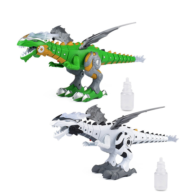 Electric Cool LED Dinosaur Toy Multifunctional 3D Music Fire breathing Dinosaur Model Toys Plastic Simulation Animal Toy for Kid|Electronic Pets