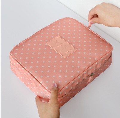 Korean Style Waterproof Cosmetic Bag Ladies Portable Square Bag Portable Wash Bag Travel Large Capacity Cosmetic Storage Bag