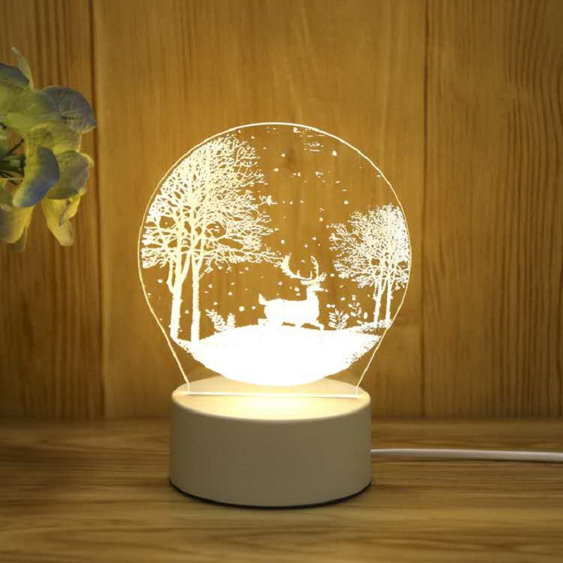 Creative 3d Night Light Cross-border Usb Acrylic Table Lamp Event Planning Company Gift Design Logo Atmosphere Light