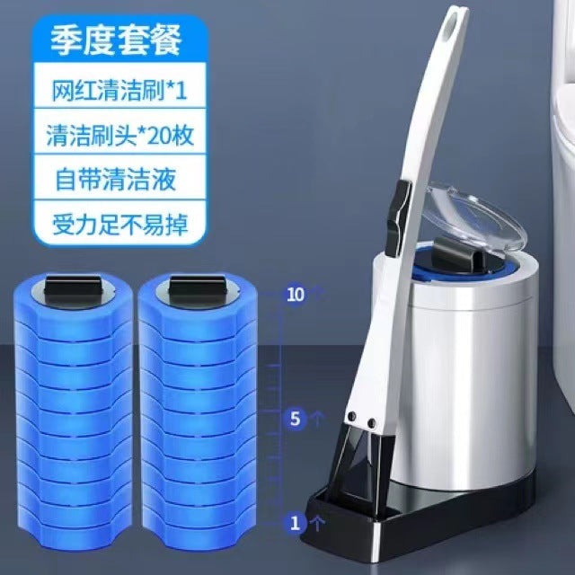 New Disposable Toilet Brush Set Simple No Dead Corner Cleaning Brush Household Disposable Toilet Cleaning Artifact