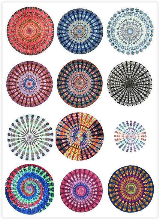 Printed Round Beach Towels And Yoga Mat