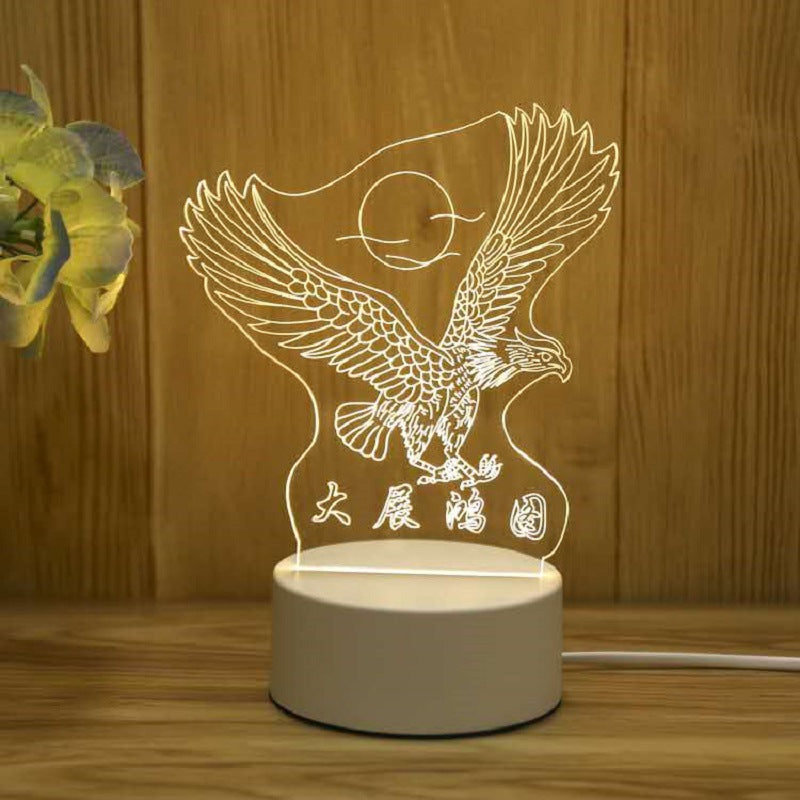 Creative 3d Night Light Cross-border Usb Acrylic Table Lamp Event Planning Company Gift Design Logo Atmosphere Light