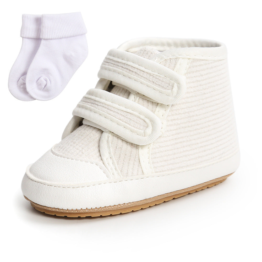 High top corduroy baby shoes baby shoes