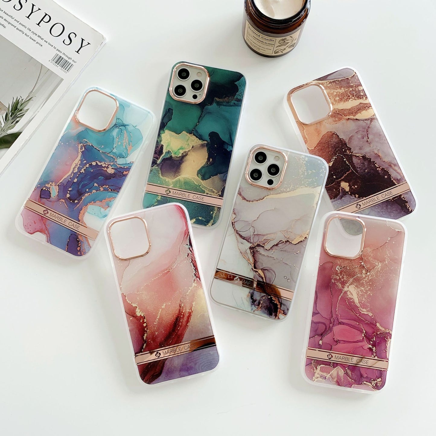 New Style Suitable For Iphone12Pro Flow Gold Marble Mobile Phone Shell Apple 11/XR IMD Craft XS Cover