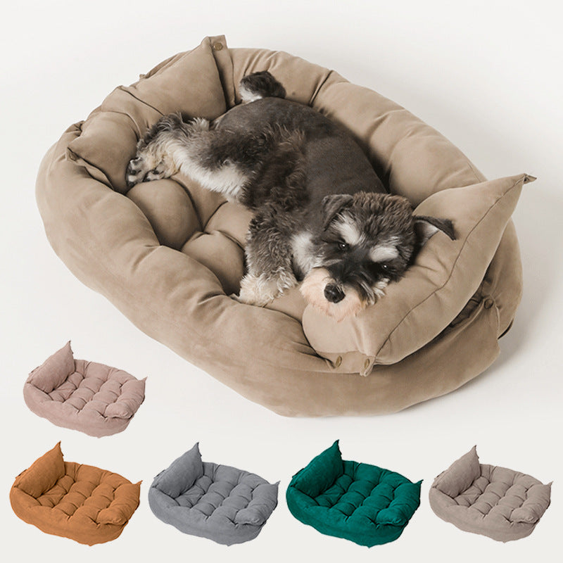 Kennel Mat Source Factory Multifunctional Folding Square Cushion Pet Sofa Nest Dog Cushion Deformable Multi-purpose Kennel