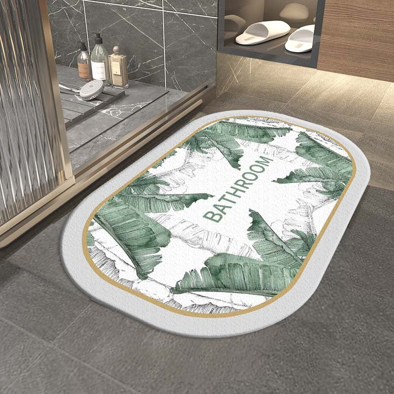 Xiamen Manufacturers Bathroom Door Bathroom Absorbent Floor Mat Door Mat Step Foot Bathtub Non-slip Home Bathroom Foot Mat