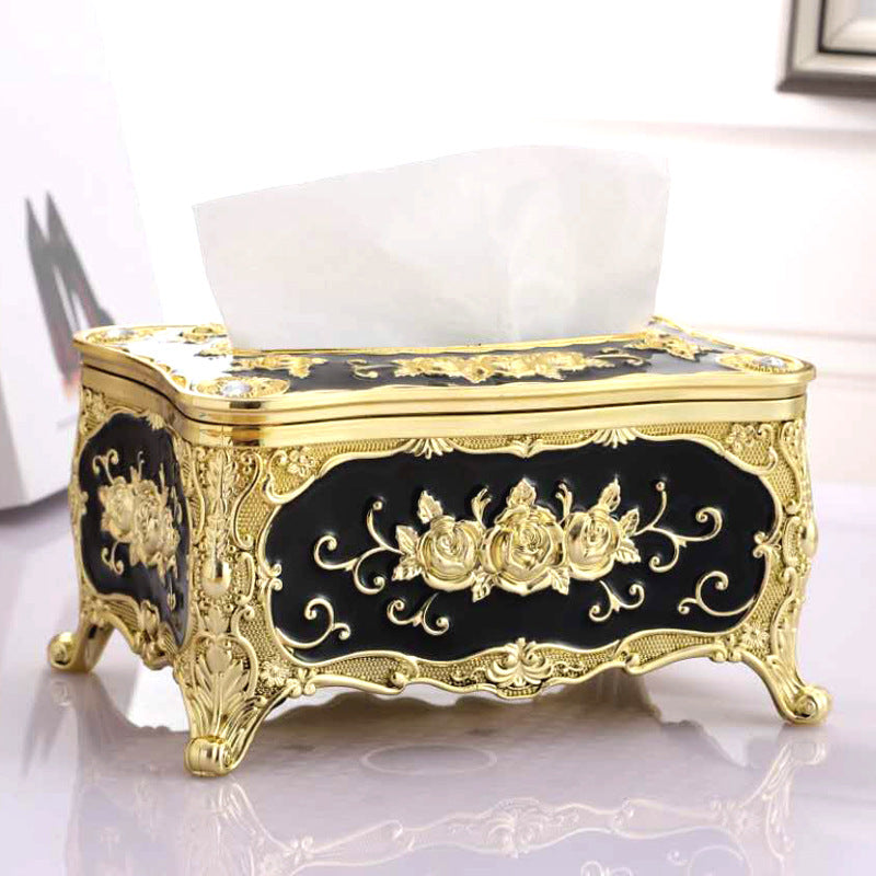 European-style Drawer Box Desktop Tissue Box Living Room Coffee Table Creative Paper Drawer Box Ktv Hotel Napkin Storage