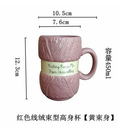 Collection Time Color Wool Dumpling Mug Ceramic Water Cup Tea Cup Latte Coffee Cup Wholesale