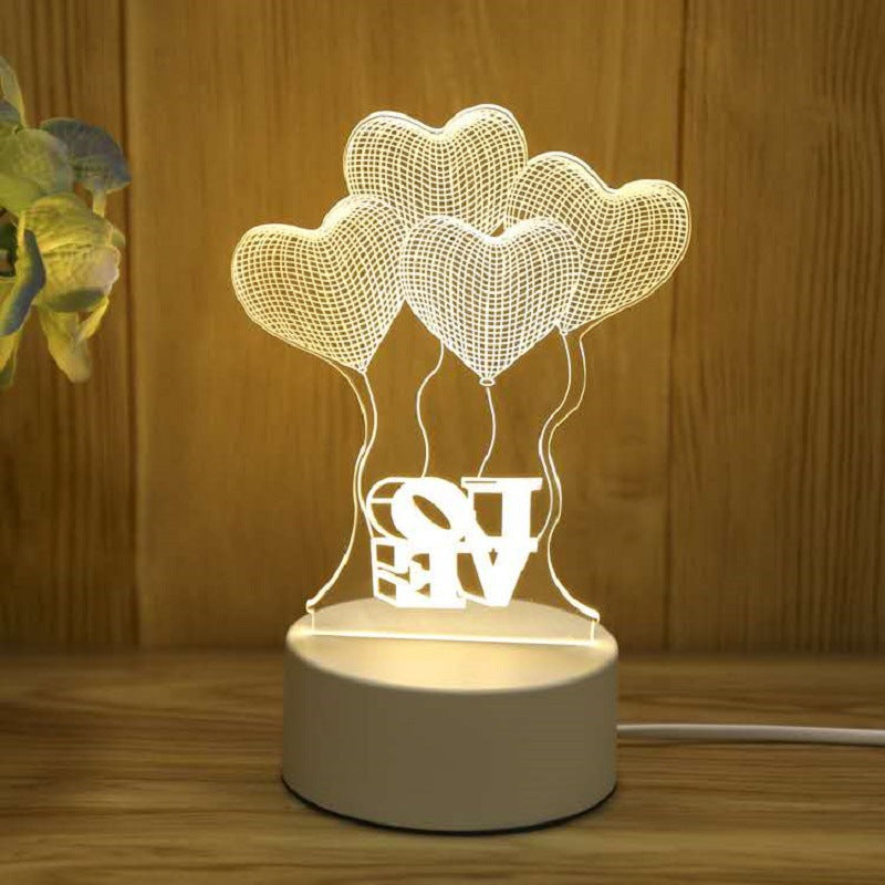 Creative 3d Night Light Cross-border Usb Acrylic Table Lamp Event Planning Company Gift Design Logo Atmosphere Light