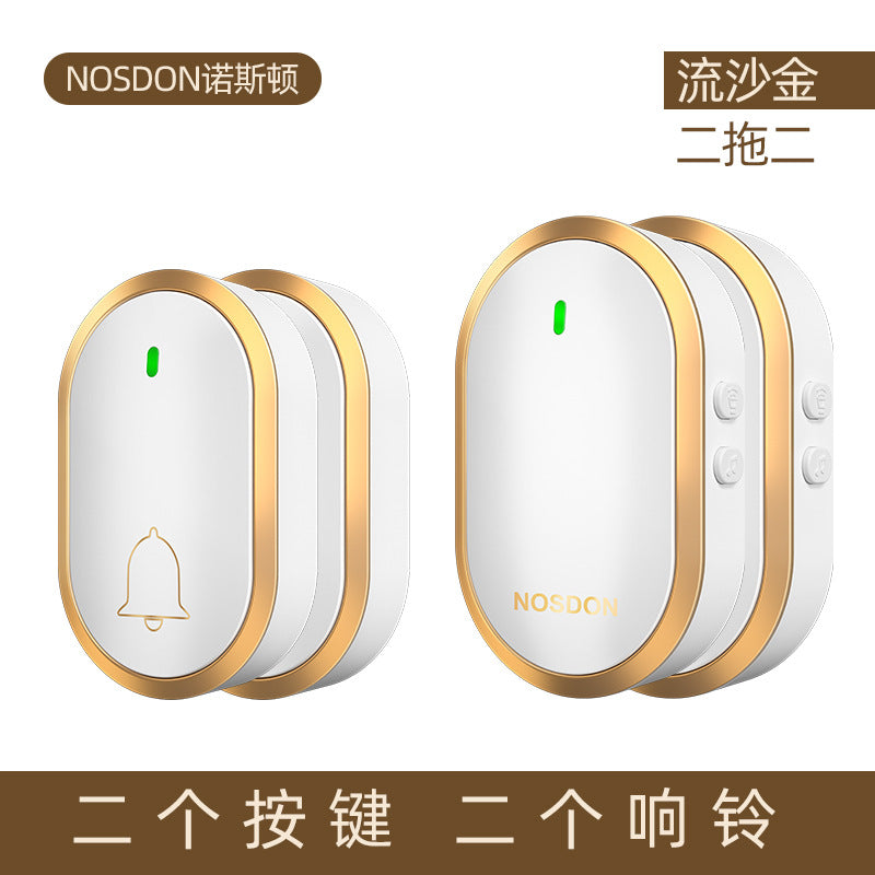 Doorbell Wireless Home Smart Ultra-long-distance Electronic Remote Control Waterproof Door Ling One Drag Two Old Man Ding Dong Pager