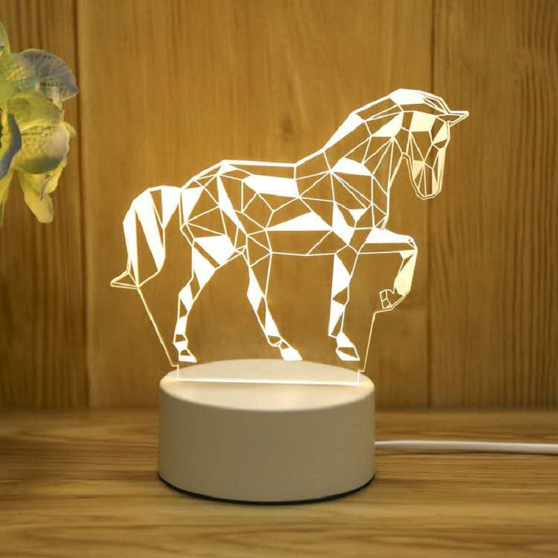 Creative 3d Night Light Cross-border Usb Acrylic Table Lamp Event Planning Company Gift Design Logo Atmosphere Light