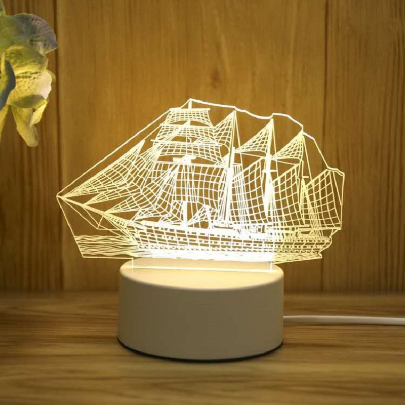 Creative 3d Night Light Cross-border Usb Acrylic Table Lamp Event Planning Company Gift Design Logo Atmosphere Light