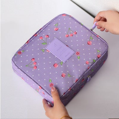 Korean Style Waterproof Cosmetic Bag Ladies Portable Square Bag Portable Wash Bag Travel Large Capacity Cosmetic Storage Bag