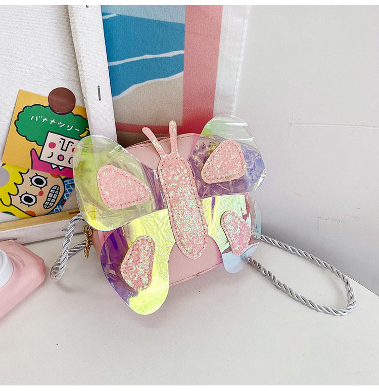 Children's Bags New Children's Crossbody Bag Children's Coin Purse Cute Butterfly Shoulder Bag OU Personality Foreign Style Women's Bag