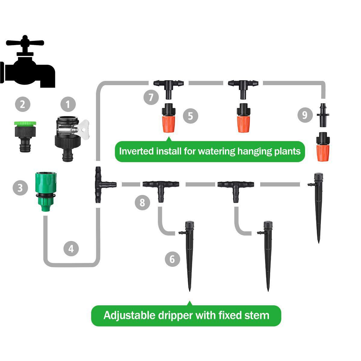 Household Automatic Watering Watering Device Garden Irrigation System DIY Potted Plant Water Permeator Drip Irrigation Kit