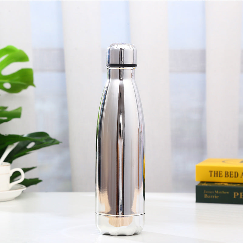 Electroplating Cola Cup Cross-border 304 Stainless Steel Sports Bottle Gradient Color Thermal Insulation Cola Bottle Factory Wholesale Water Cup