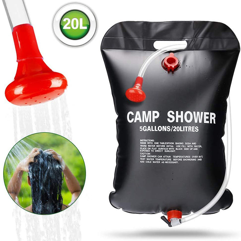 Cross Border Pvc Camping Folding Shower Water Bag Solar Hot Water Bag Outdoor Bath Water Bag Portable Water Storage Bag