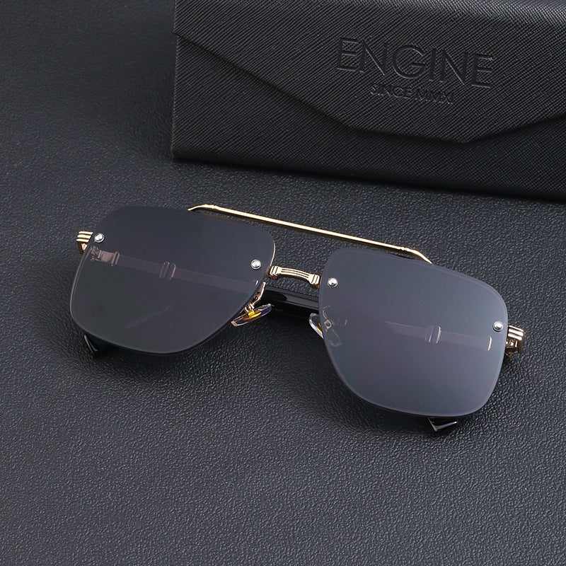 Mens Retro Big Frame Sunglasses