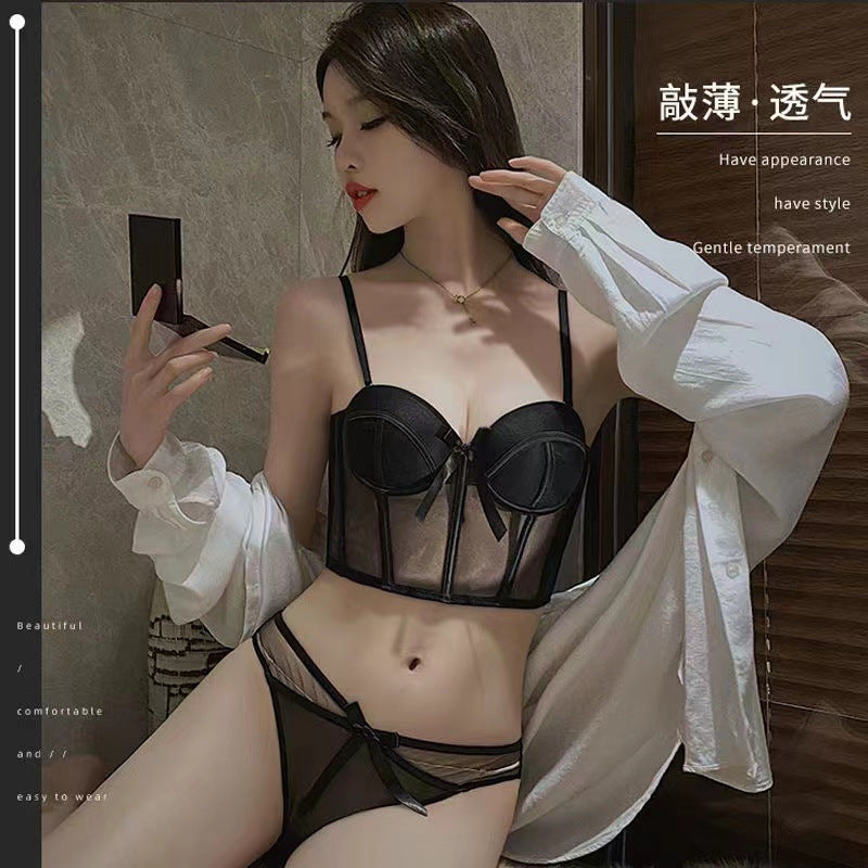 Japanese Small Chest Push-up Underwear Women&#039;s Soft Steel Ring Beautiful Back Support Bra