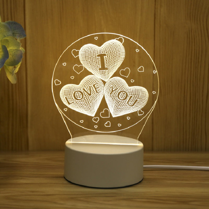 Creative 3d Night Light Cross-border Usb Acrylic Table Lamp Event Planning Company Gift Design Logo Atmosphere Light