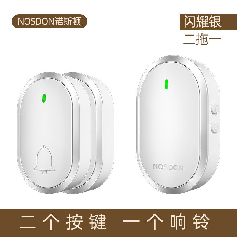 Doorbell Wireless Home Smart Ultra-long-distance Electronic Remote Control Waterproof Door Ling One Drag Two Old Man Ding Dong Pager