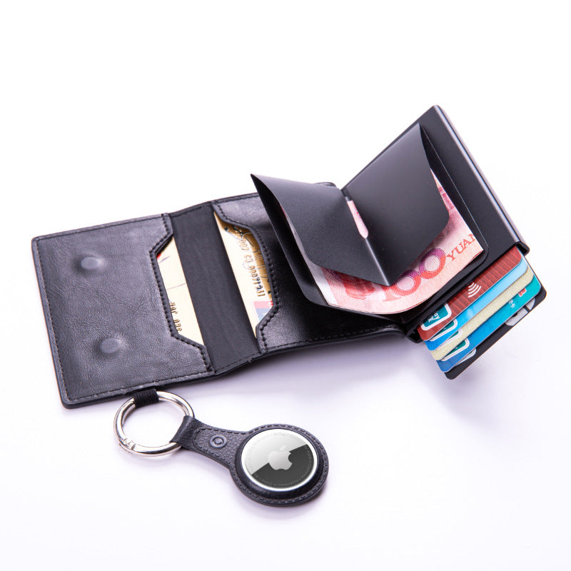 Cross-border Airtag Card Package RFID Anti-theft Credit Card Box Aluminum Alloy Card Box Coin Purse Card Sleeve Can Put Tracker