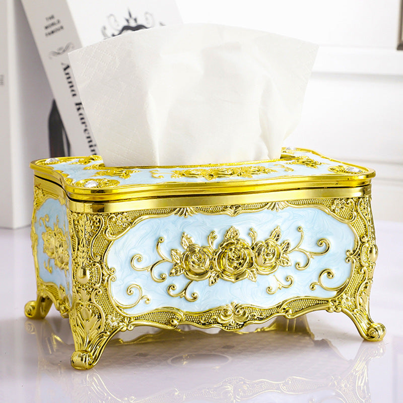 European-style Drawer Box Desktop Tissue Box Living Room Coffee Table Creative Paper Drawer Box Ktv Hotel Napkin Storage