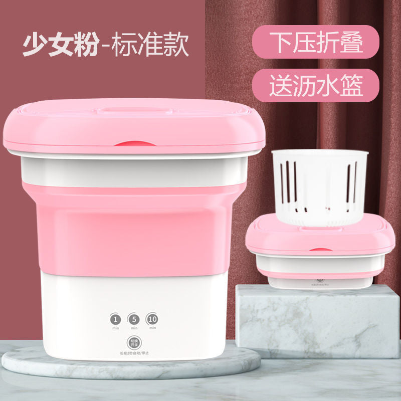 Folding Washing Machine Underwear Baby Clothes Washing Machine Mini Small Portable Dehydratable Socks Artifact