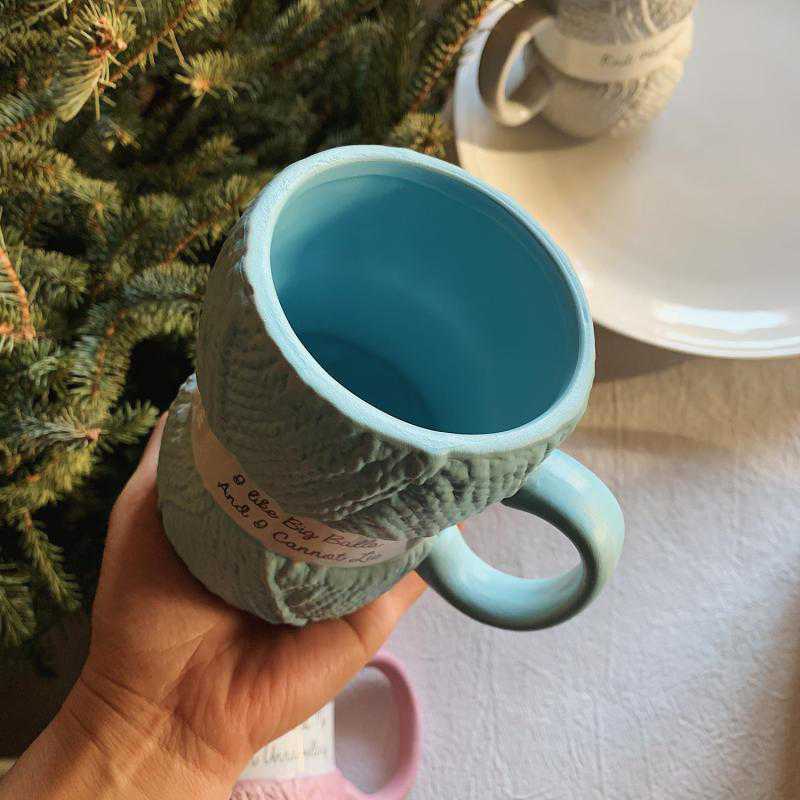 Collection Time Color Wool Dumpling Mug Ceramic Water Cup Tea Cup Latte Coffee Cup Wholesale