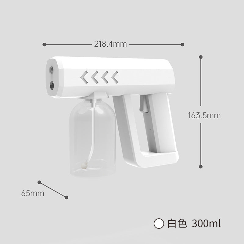 Wireless Nano Rechargeable Alcohol Sterilizer Household Blu-ray Atomizing Disinfection Gun Indoor Sterilization Handheld Spray